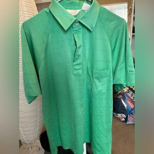 Difini Knitwear Men’s Large Green Polo “Oahu” NWOT COMFY Shortsleeve Shirt